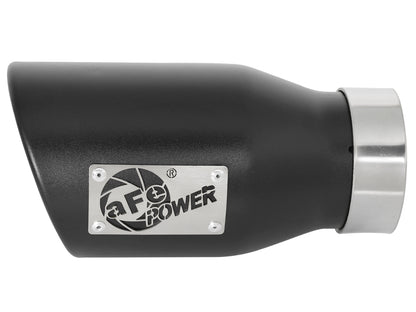 aFe MACH Force-Xp 409 Stainless Steel Clamp-on Exhaust Tip Black - 49T30452-B09