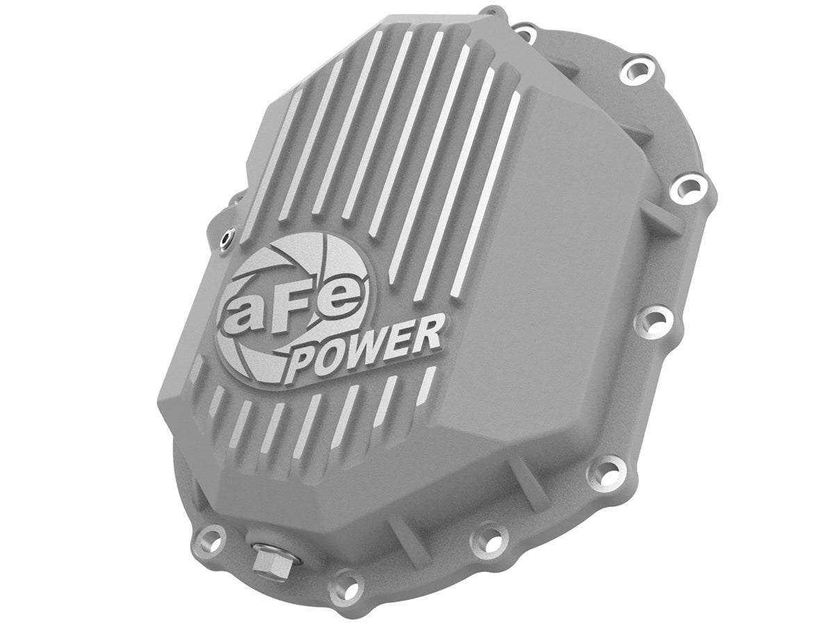 aFe Street Series Front Differential Cover Raw w/ Machined Fins - Chevy/GMC 2011-2020 6.0L/6.6L
