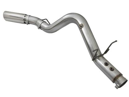 aFe Large Bore-HD 4 IN 409 Stainless Steel DPF-Back Exhaust System w/Polished Tip - Chevy/GMC 2017-2019 6.6L
