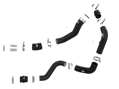 aFe BladeRunner 3 IN Aluminum Hot and Cold Charge Pipe Kit Black - Chevy/GMC 2020-2023 6.6L