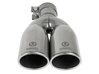 aFe Takeda 304 Stainless Steel Clamp-on Exhaust Tip Polished - 49T25374-P121