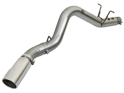 aFe Large Bore-HD 4 IN 409 Stainless Steel DPF-Back Exhaust System w/Polished Tip - Chevy/GMC 2017-2019 6.6L