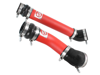 aFe BladeRunner 3 IN Aluminum Hot and Cold Charge Pipe Kit Red - Dodge 1994-2002 5.9L