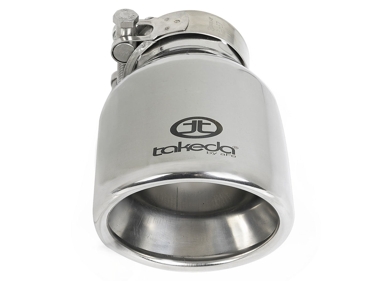 aFe Takeda 304 Stainless Steel Clamp-on Exhaust Tip Polished - 49T25404-P061