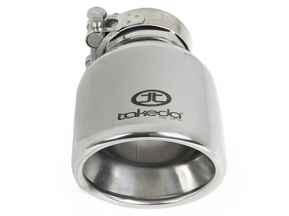 aFe Takeda 304 Stainless Steel Clamp-on Exhaust Tip Polished - 49T25404-P061