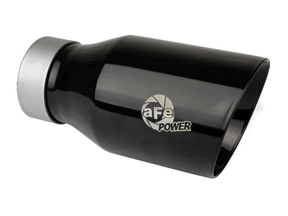 aFe MACH Force-Xp 304 Stainless Steel Clamp-on Exhaust Tip Black - 49T30454-B093