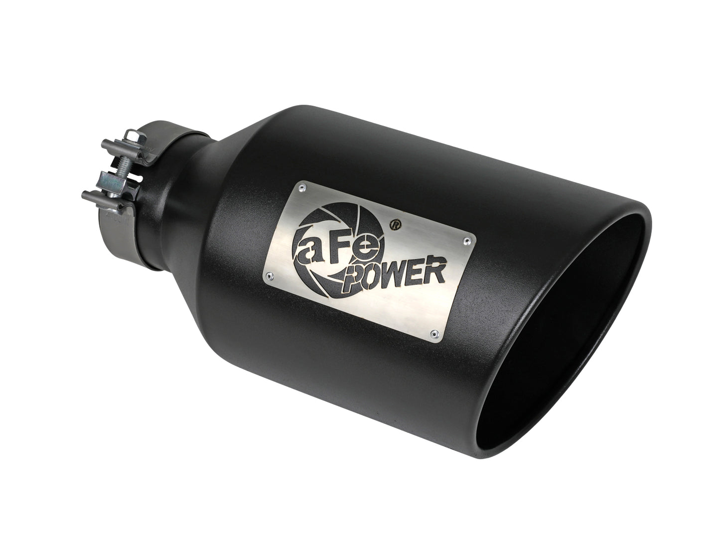 aFe MACH Force-Xp 409 Stainless Steel Clamp-on Exhaust Tip Black - 49T40801-B15