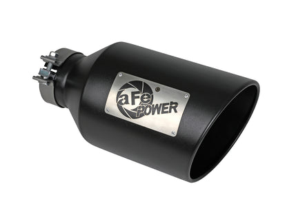 aFe MACH Force-Xp 409 Stainless Steel Clamp-on Exhaust Tip Black - 49T40801-B15