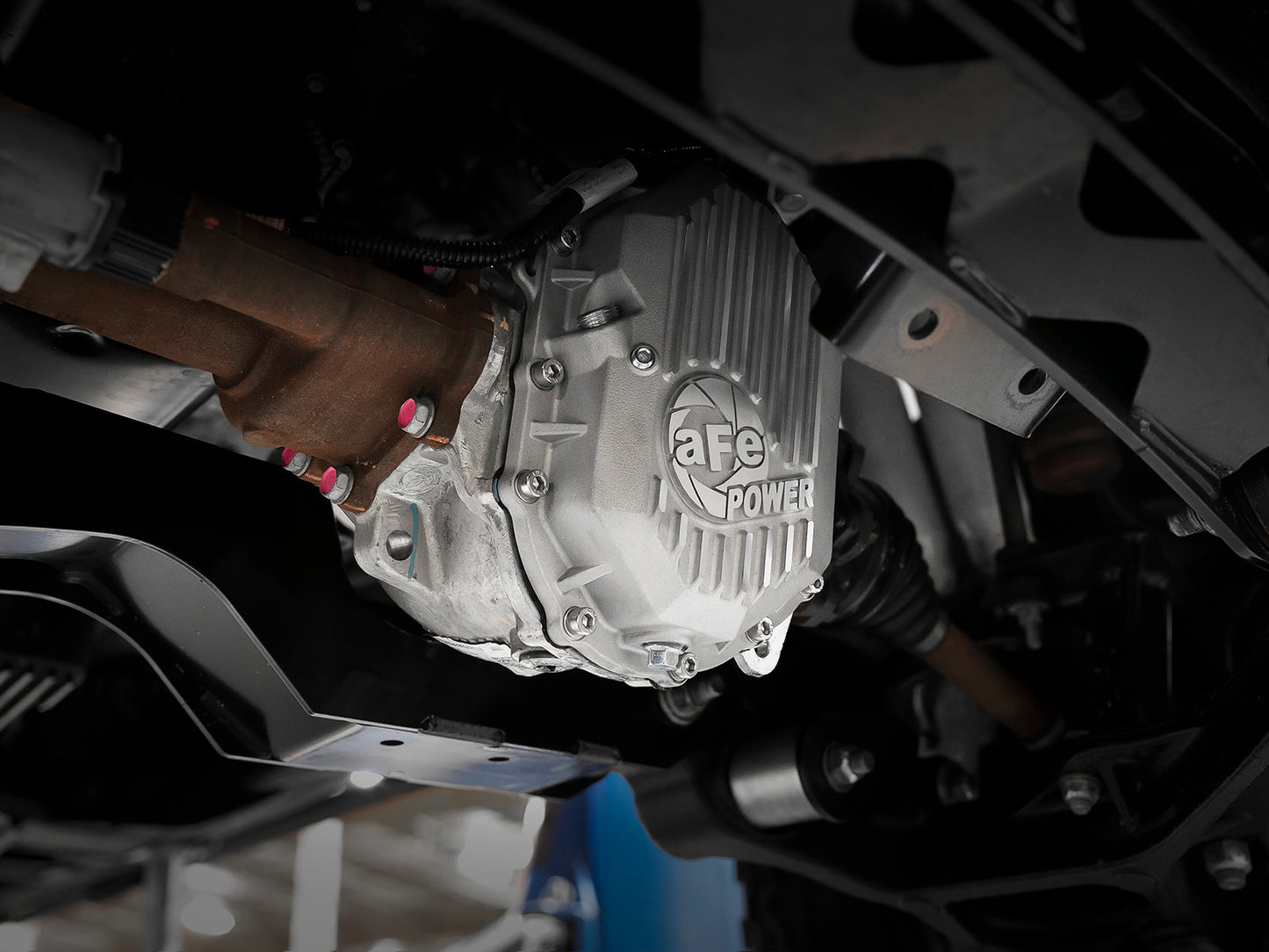 aFe Street Series Front Differential Cover Raw w/ Machined Fins - Chevy/GMC 2011-2020 6.0L/6.6L