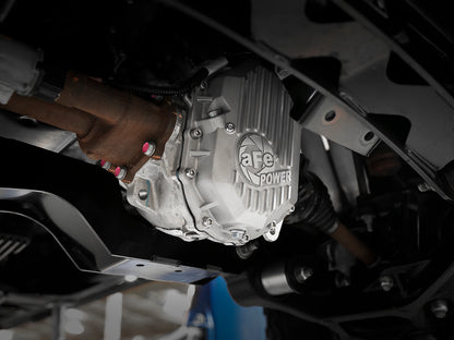 aFe Street Series Front Differential Cover Raw w/ Machined Fins - Chevy/GMC 2011-2020 6.0L/6.6L