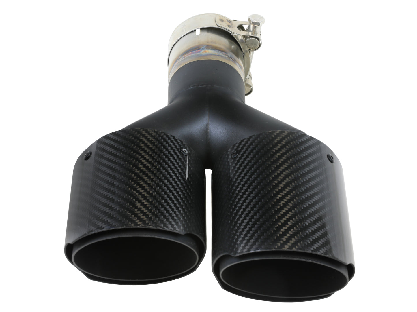 aFe Takeda 304 Stainless Steel Clamp-on Exhaust Tip Carbon Fiber - Left