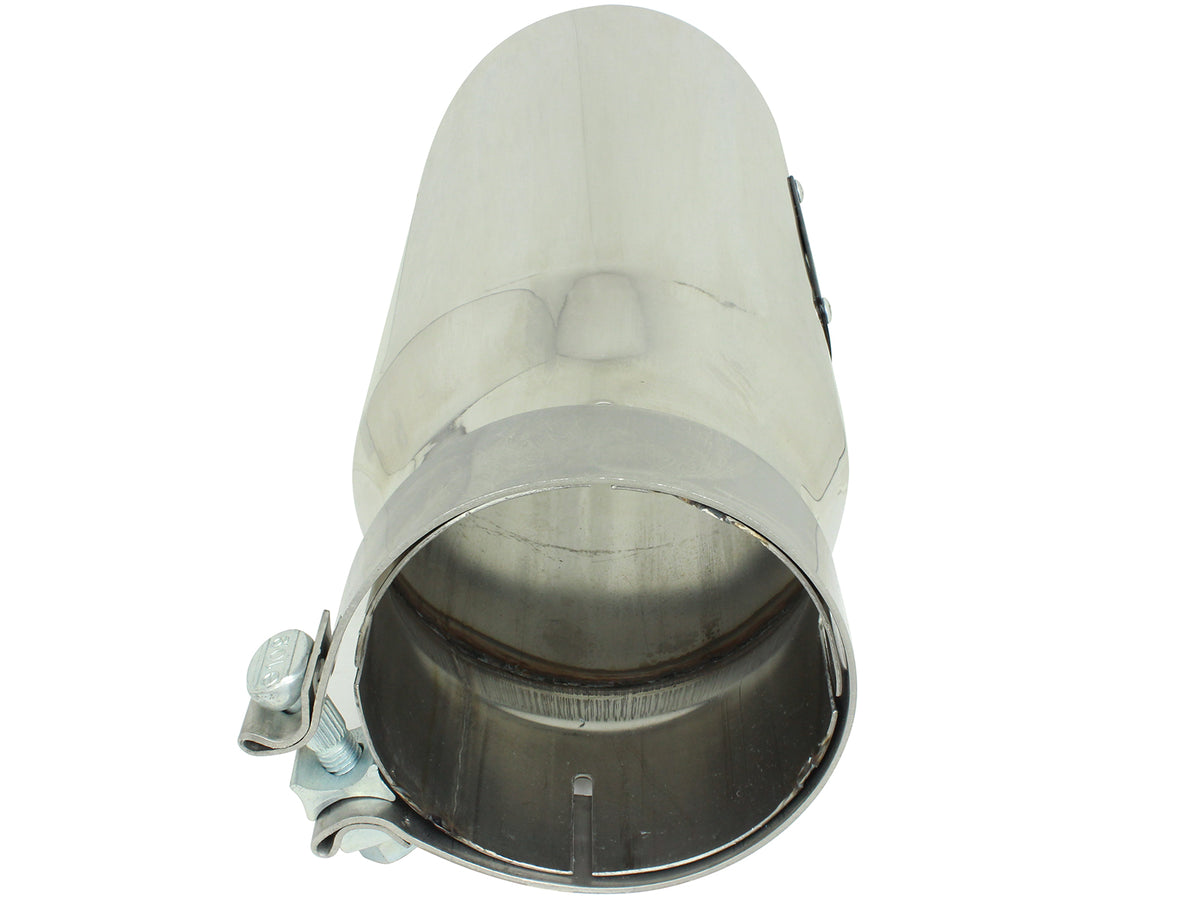 aFe MACH Force-Xp 304 Stainless Steel Clamp-on Exhaust Tip Polished - 49T40501-P12