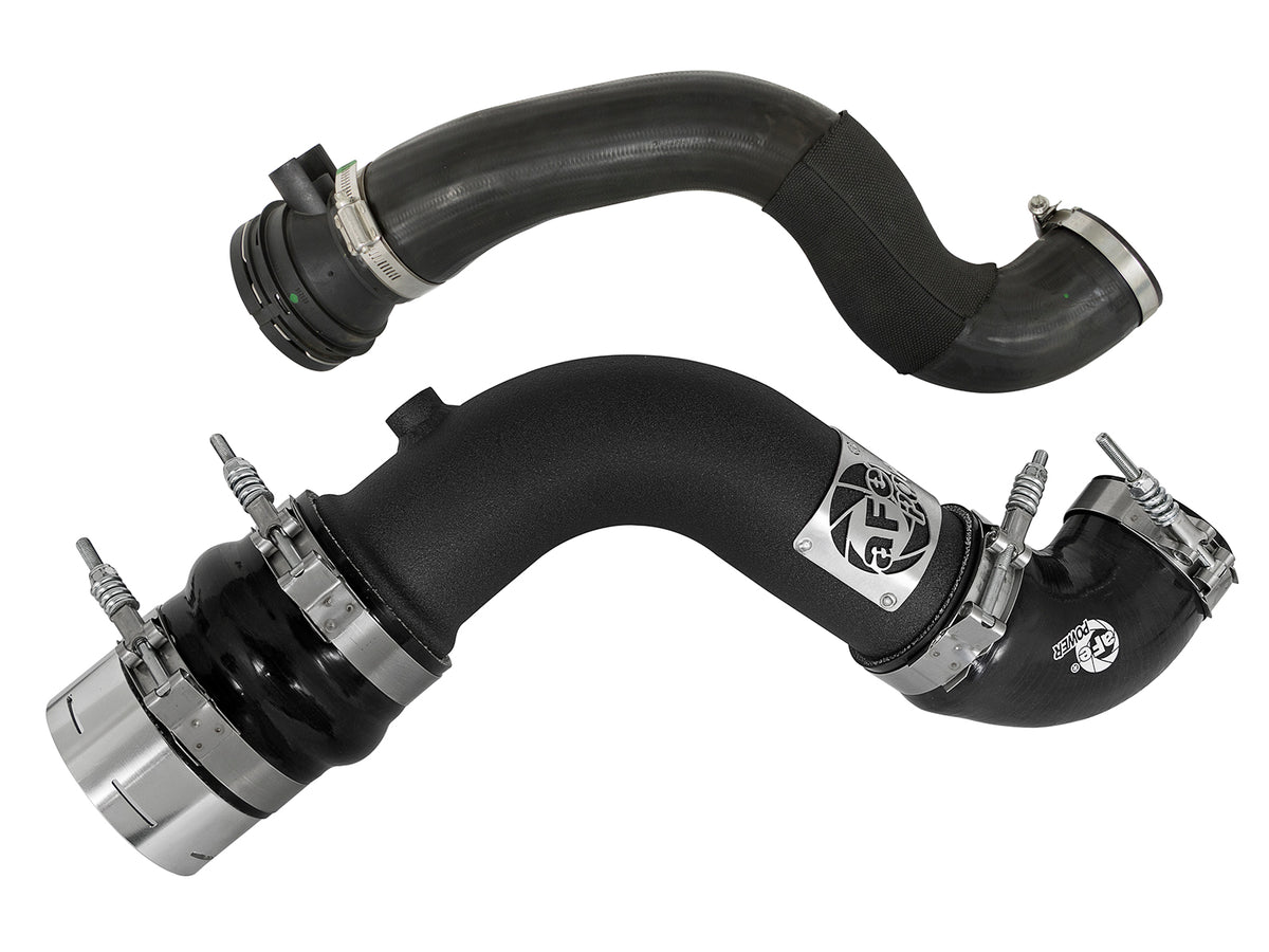 aFe BladeRunner 3 IN Aluminum Hot and Cold Charge Pipe Kit Black - Ford 2017-2022 6.7L