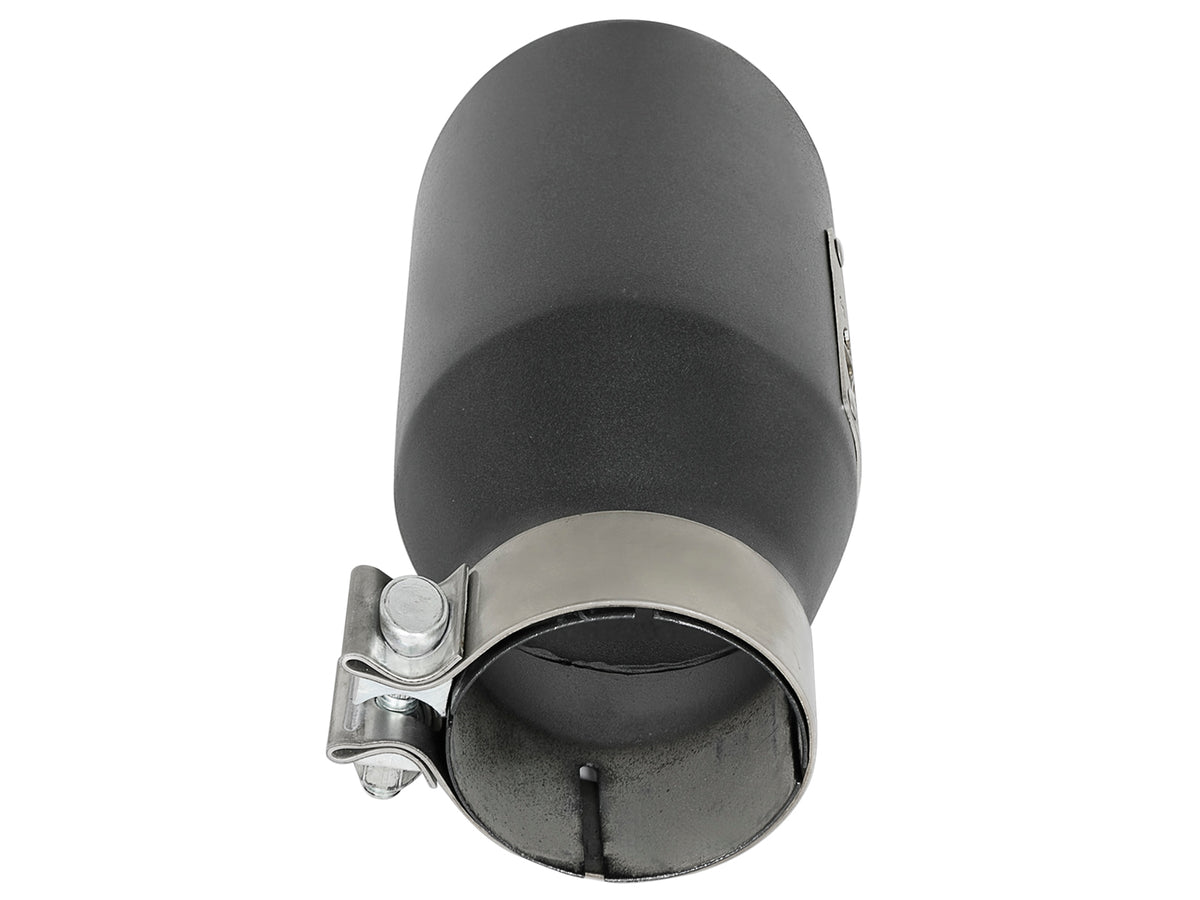 aFe MACH Force-Xp 409 Stainless Steel Clamp-on Exhaust Tip High-Temp Metallic Blac - Left