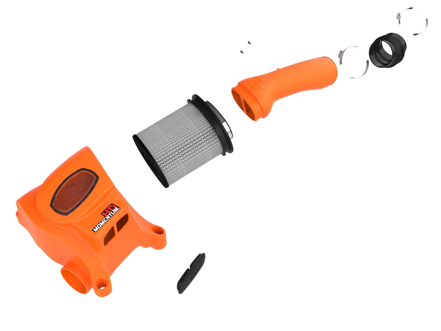aFe Momentum HD Cold Air Intake System Orange w/ Pro DRY S Filter - 2008-2021 4.5L