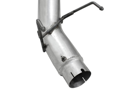 aFe Large Bore-HD 5 IN 409 Stainless Steel DPF-Back Exhaust System w/Black Tip - Ram 2013-2018 6.7L - 49-42039-B