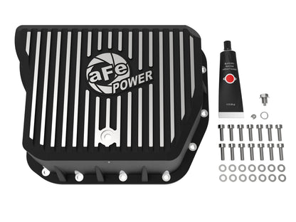 aFe Pro Series Transmission Pan Black w/ Machined Fins - Dodge 1994-2007 5.9L