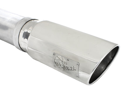 aFe ATLAS 5 IN Aluminized Steel DPF-Back Exhaust System w/Polished Tip - Ram 2013-2018 6.7L - 49-02039-P
