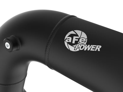 aFe BladeRunner 3 IN Aluminum Hot Charge Pipe Black - Ford 2008-2010 6.4L