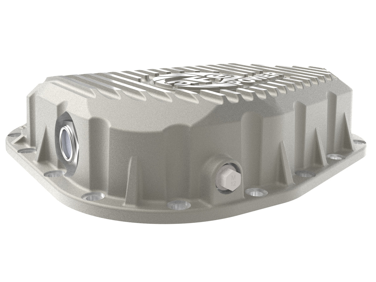 aFe Street Series Rear Differential Cover Raw w/ Machined Fins - Ford 2023-2026 6.7L/7.3L