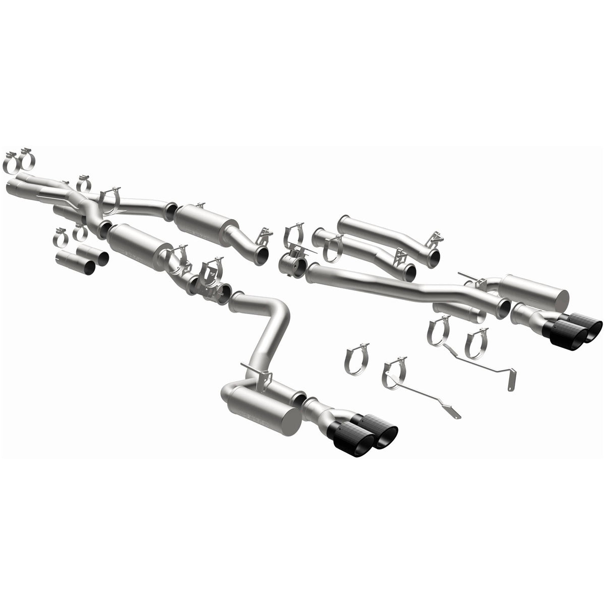 MagnaFlow xMOD Series Carbon Fiber Tips Cat-Back System 19536