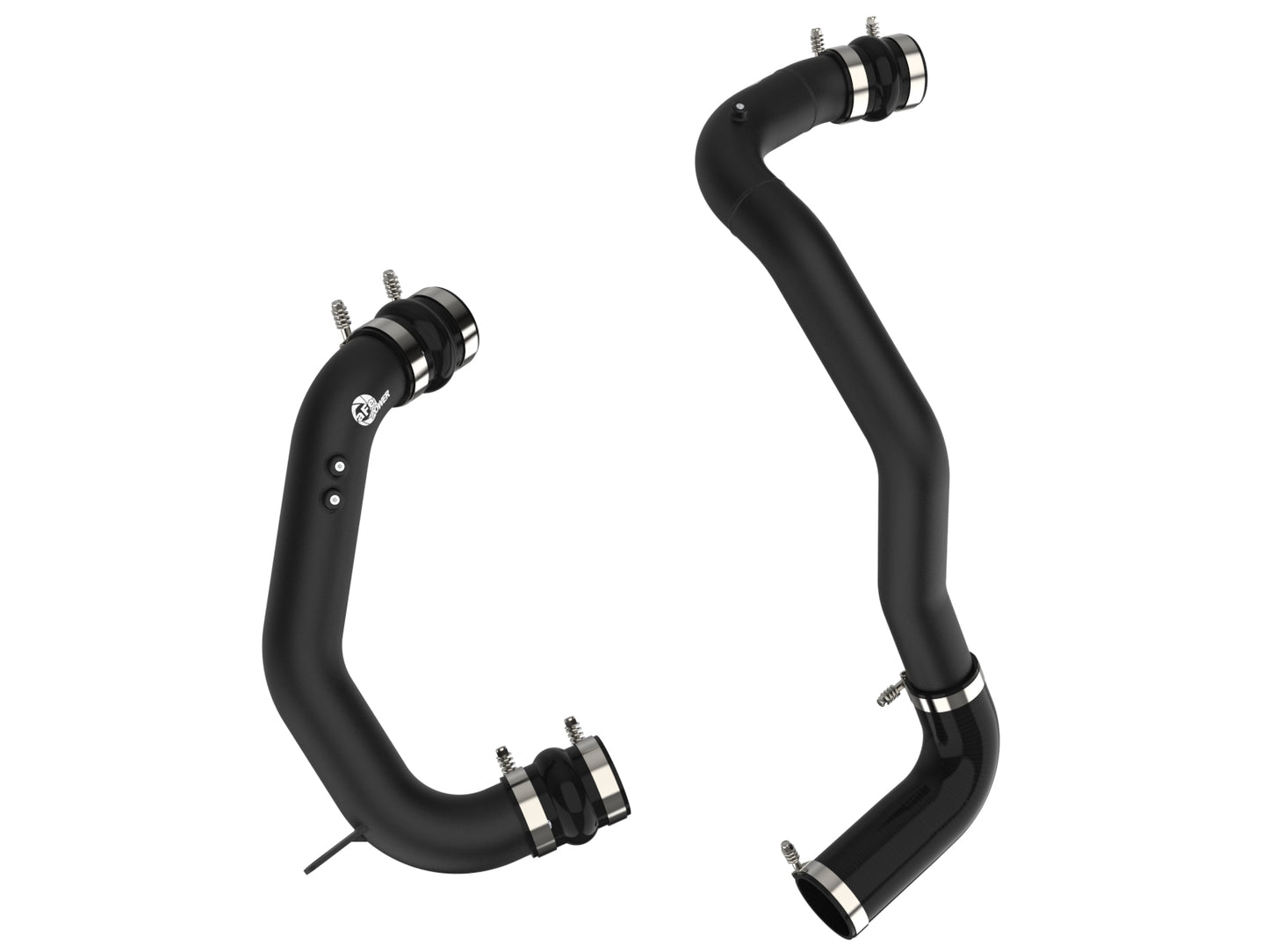 aFe BladeRunner 3 IN Aluminum Hot and Cold Charge Pipe Kit Black - Ford 2008-2010 6.4L