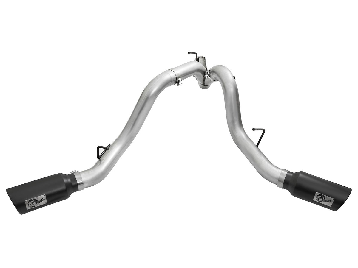 aFe ATLAS 4 IN Aluminized Steel DPF-Back Exhaust System w/Black Tip - Chevy/GMC 2016 6.6L