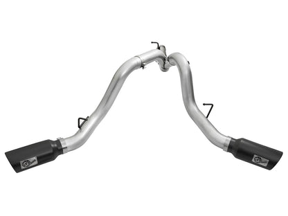aFe ATLAS 4 IN Aluminized Steel DPF-Back Exhaust System w/Black Tip - Chevy/GMC 2016 6.6L