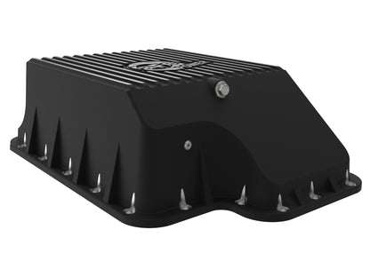 aFe Pro Series Transmission Pan Black w/ Machined Fins - Ford 1994-2010