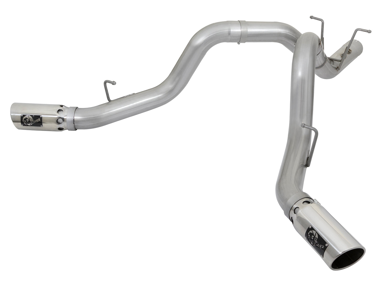 aFe ATLAS 4 IN Aluminized Steel DPF-Back Exhaust System w/ Polished Tip - Chevy/GMC 2017-2019 6.6L - 49-04086-P