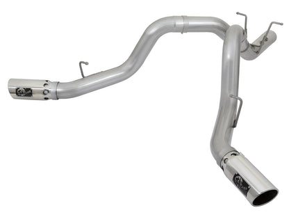 aFe ATLAS 4 IN Aluminized Steel DPF-Back Exhaust System w/ Polished Tip - Chevy/GMC 2017-2019 6.6L - 49-04086-P