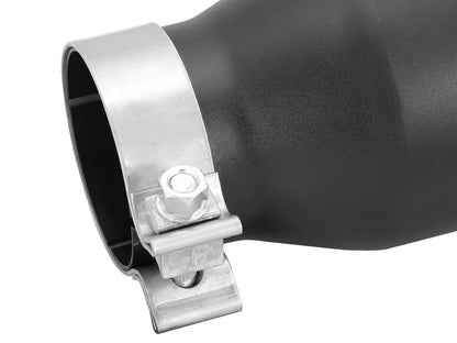 aFe MACH Force-Xp 409 Stainless Steel Clamp-on Exhaust Tip Black - 49T30451-B09