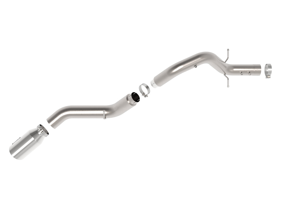 aFe Large Bore-HD 5 IN 409 Stainless Steel DPF-Back Exhaust System w/Polished Tip - Chevy/GMC 2024-2026 6.6L