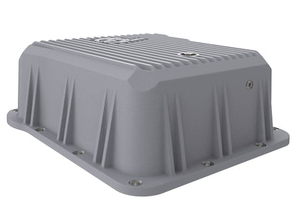 aFe Street Series Transmission Pan Raw w/ Machined Fins - Chevy/GMC 2001-2019 6.6L/8.1L