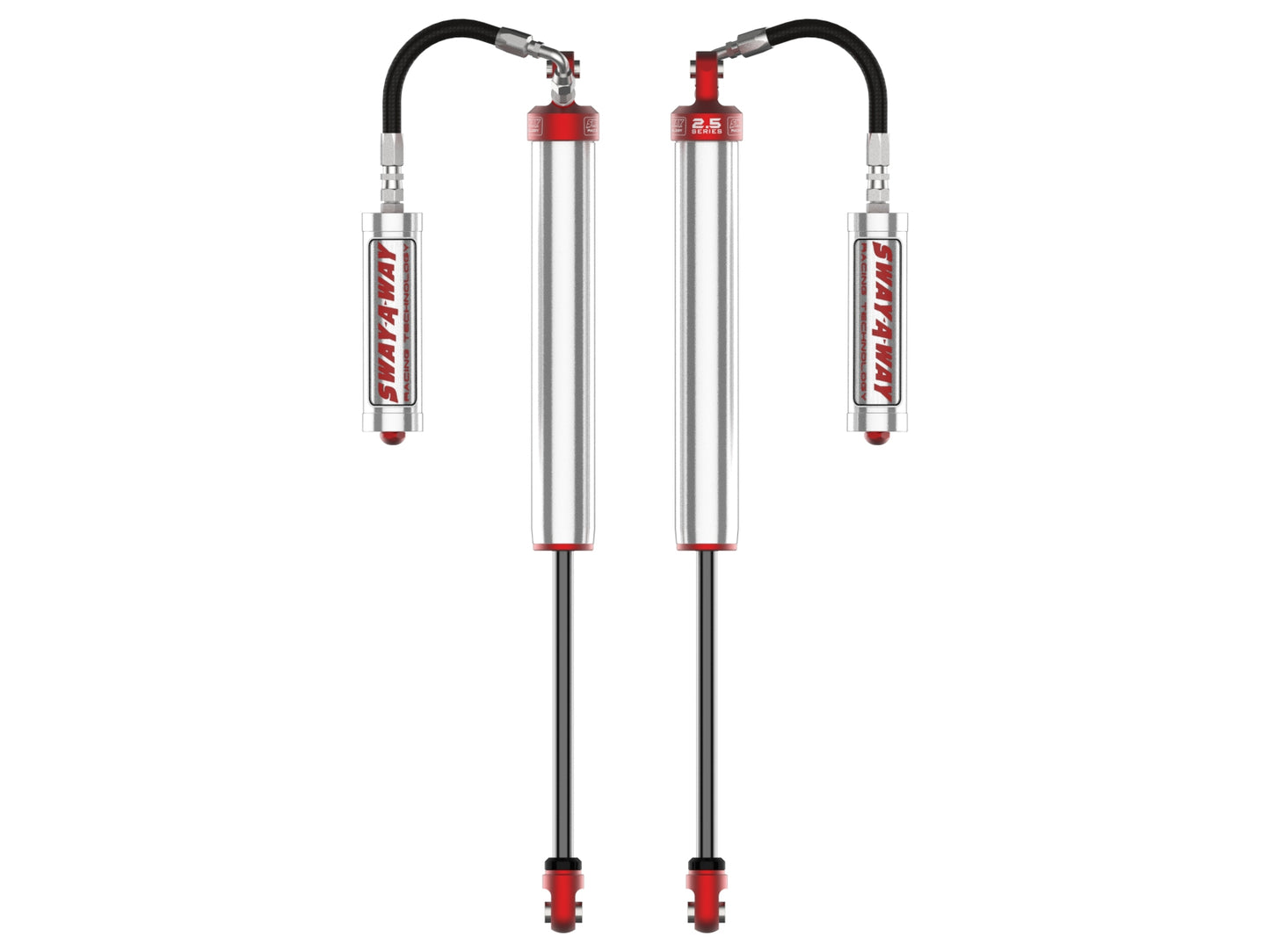 aFe Sway-A-Way 2.5 Front Shock Kit w/ Remote Reservoirs for 4-6 IN Lift - 302-0056-12