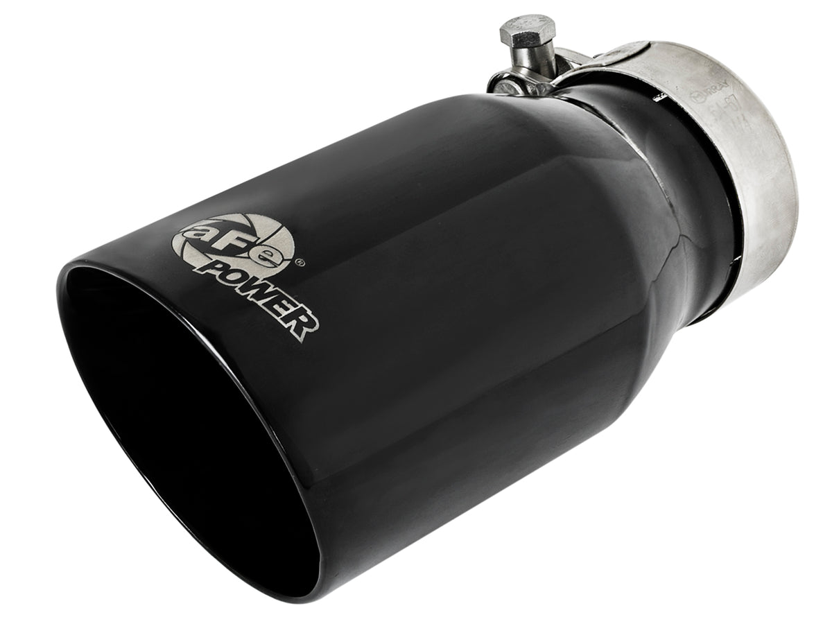 aFe MACH Force-Xp 304 Stainless Steel Clamp-on Exhaust Tip Black - 49T25354-B07