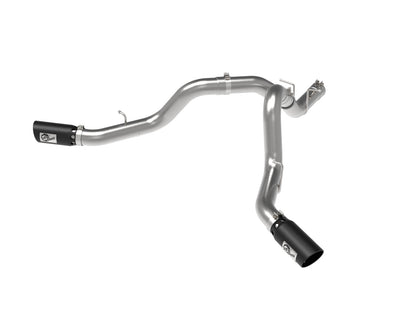 aFe Large Bore-HD 4 IN 409 Stainless Steel DPF-Back Exhaust System w/Black Tip - Chevy/GMC 2020-2026 6.6L