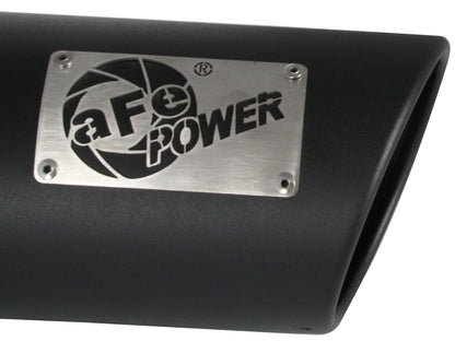 aFe MACH Force-Xp 409 Stainless Steel Clamp-on Exhaust Tip Black - 49T40501-B12