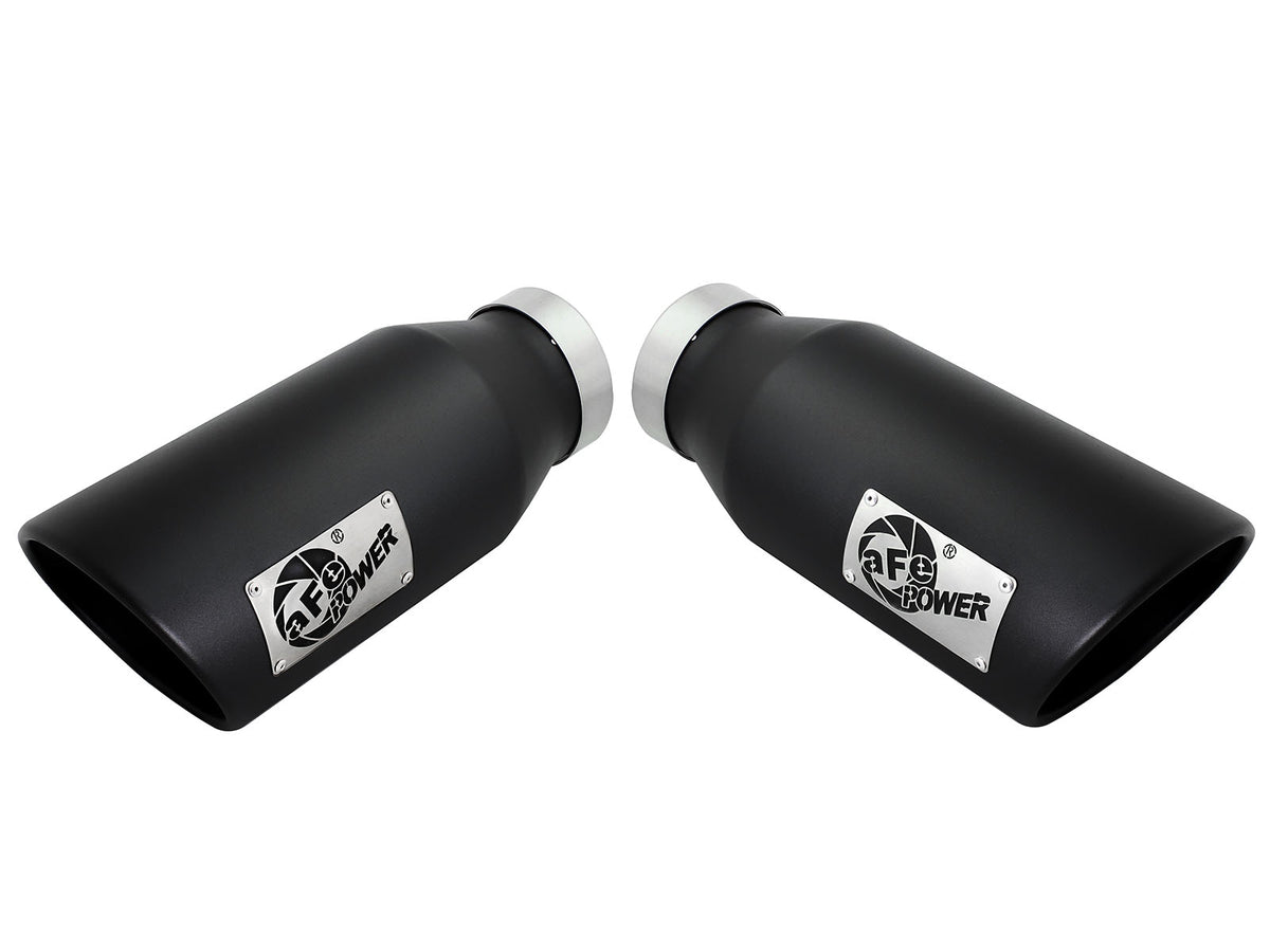 aFe MACH Force-Xp 409 Stainless Steel Clamp-on Exhaust Tip Black - 49T40606-B15