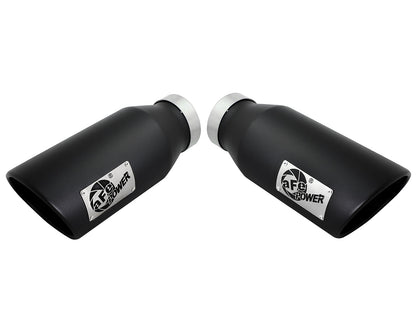 aFe MACH Force-Xp 409 Stainless Steel Clamp-on Exhaust Tip Black - 49T40606-B15