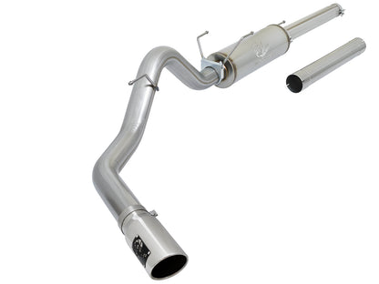 aFe Large Bore-HD 4 IN 409 Stainless Steel Cat-Back Exhaust System w/ Polished Tip - Dodge 2003-2004 5.9L