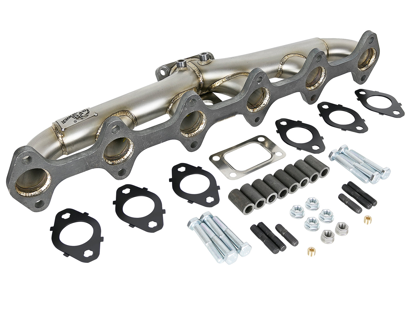 aFe Twisted Steel 304 Stainless Steel Header and (T3) Turbo Manifold