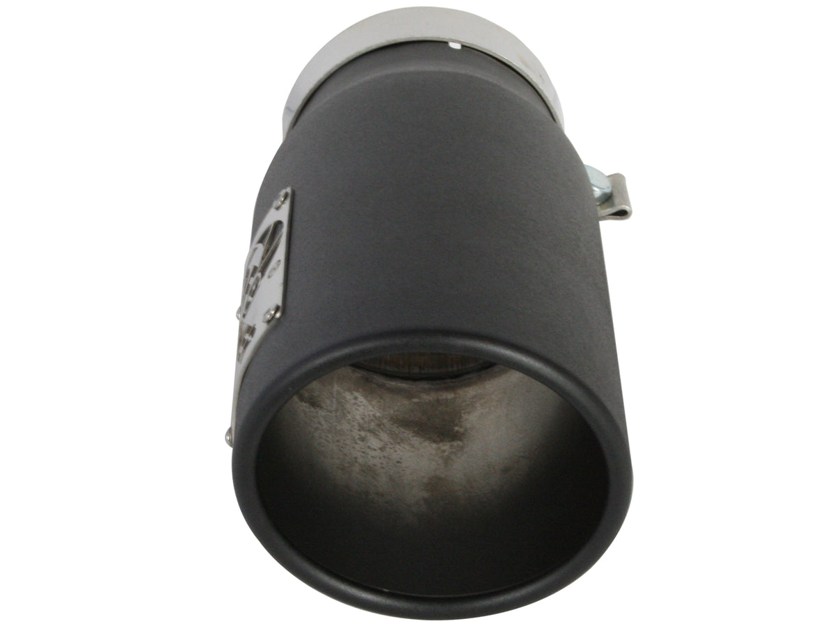 aFe MACH Force-Xp 409 Stainless Steel Clamp-on Exhaust Tip Black - 49T40501-B12