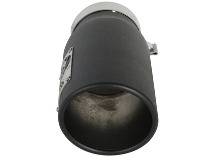 aFe MACH Force-Xp 409 Stainless Steel Clamp-on Exhaust Tip Black - 49T40501-B12