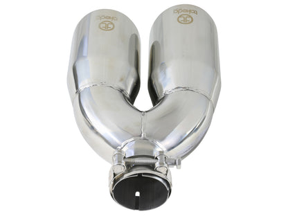 aFe Takeda 304 Stainless Steel Clamp-on Exhaust Tip Polished - 49T25484-P121