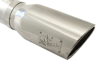 aFe ATLAS 5 IN Aluminized Steel DPF-Back Exhaust System w/Polished Tip - Ford 2008-2010 6.4L