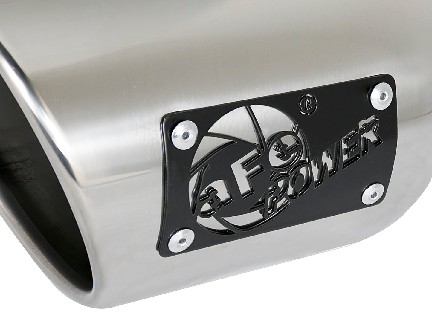 aFe MACH Force-Xp 409 Stainless Steel Clamp-on Exhaust Tip Polished - Left, Inlet Inside Diameter 3 in