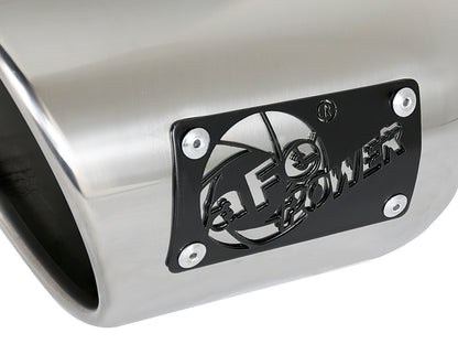 aFe MACH Force-Xp 409 Stainless Steel Clamp-on Exhaust Tip Polished - Left, Inlet Inside Diameter 3 in