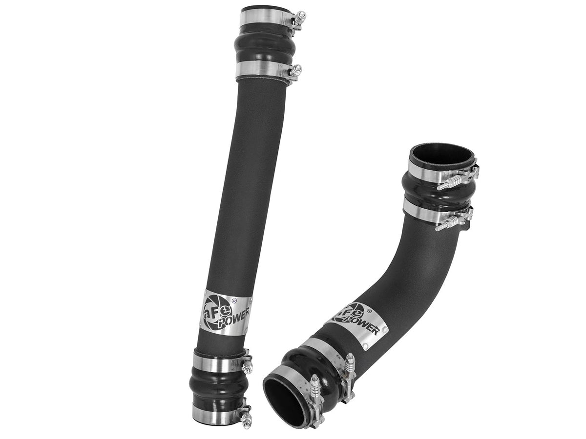 aFe BladeRunner 3 IN & 2-3/4 IN Aluminum Hot and Cold Charge Pipe Kit Black