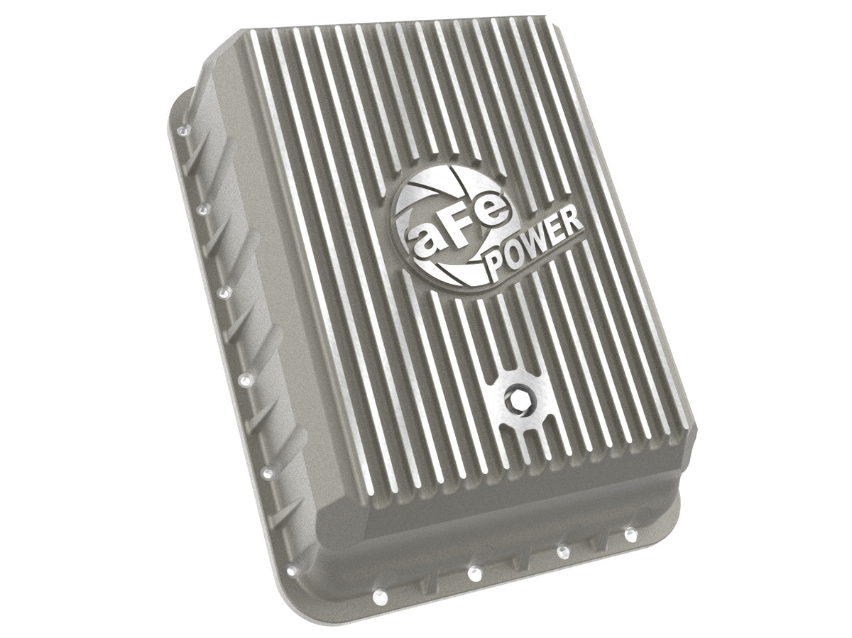 aFe Street Series Transmission Pan Raw w/ Machined Fins - Ram 2013-2024 6.7L